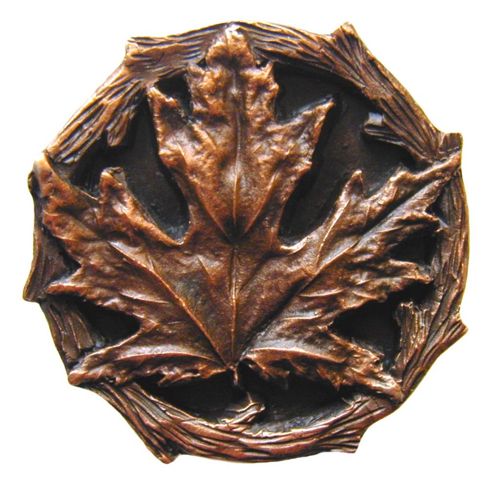 Notting Hill NHK-146-AC Maple Leaf Knob Antique Copper